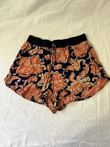Aniva Women Shorts Size M Soft Drawstring Chino Comfort Elastic Waist Cotton Min - Picture 1 of 9