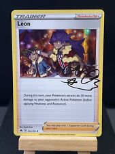 Pokemon Card Leon 134/159 Holo Signature Trainer Crown Zenith Near Mint