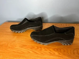 Sporto Women's Water-Repellant Suede Slip-On Shoes Size 6M Black - Picture 1 of 5