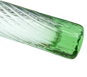 Green Swirled Glass Heavy Bottom - 7" tall Shot Glass, Vase? - Picture 1 of 5