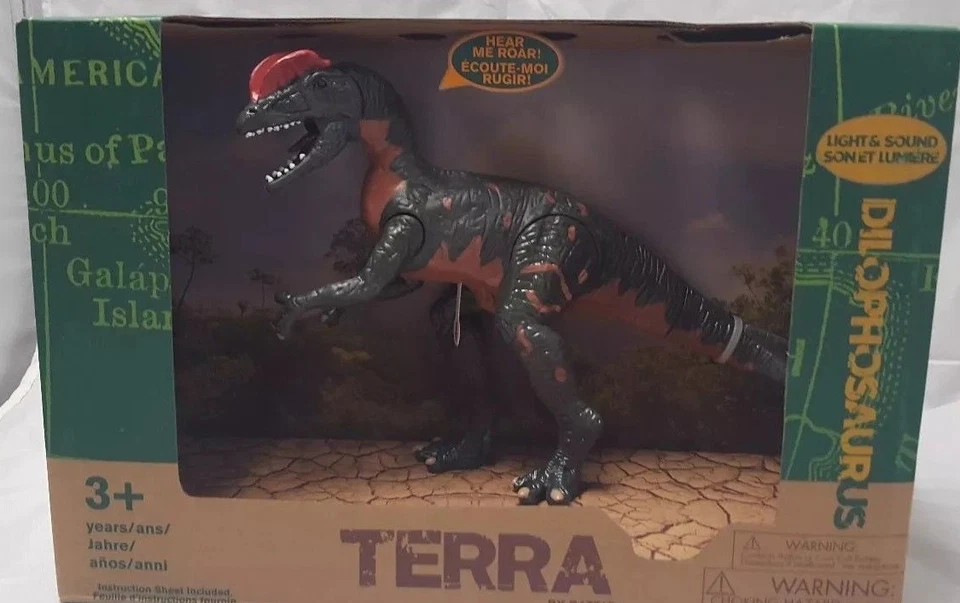 Terra by Battat Electronic Dinosaur - Light & Sound – Dilophosaurus Wetherilli