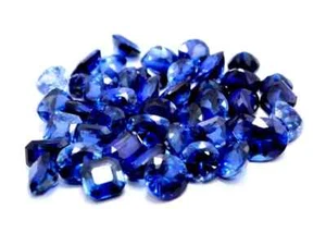 Lotto 50 Ct Naturale Ceylon Blu Lucido Zaffiro Mix Taglio Gemma Sciolta Certificata - Foto 1 di 4