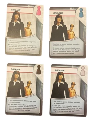 Pandemic: Legacy Season 1 REPLACEMENT Game Pieces - 4 Civilian Cards ONLY *READ* - Image 1 of 2