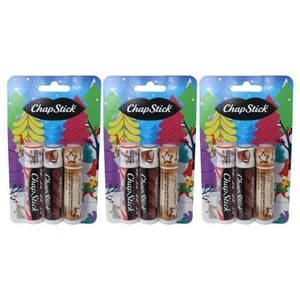 3x ChapStick Confezione Varietà da 3 Pezzi: Canna Caramelle, Cioccolata Calda e Biscotto Zucchero - Foto 1 di 3