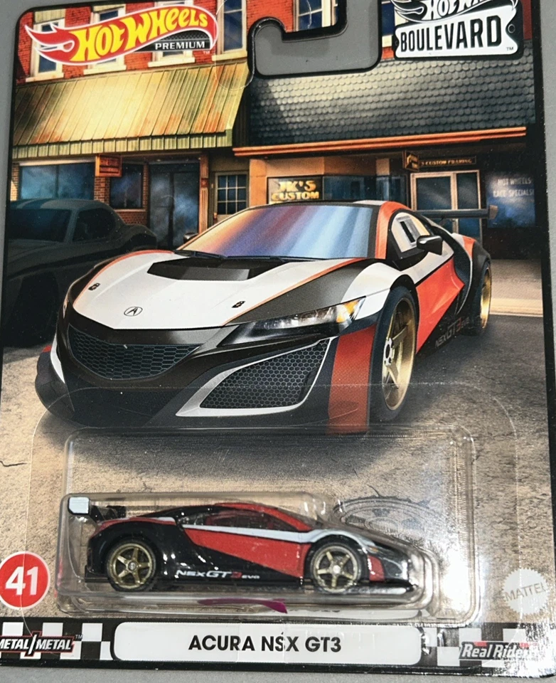 Hot Wheels Acura NSX GT3 Boulevard Premium Real Riders - Image 1 of 1