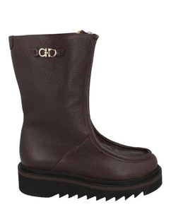 Ferragamo Damen Eurialo F Leder Stiefel - Bild 1 von 4