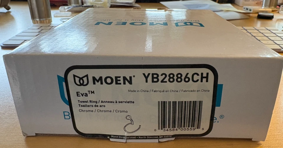 Anillo Toalla MOEN Eva en Cromo Foto 1 de 1