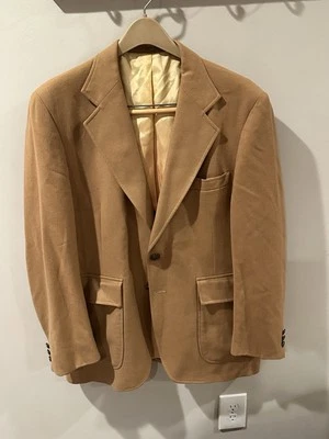 Vintage Men’s Sears Century Club Camel Blazer - 38R With Gold Lining - Image 1 of 4