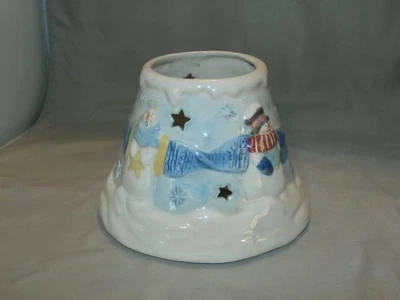 Yankee Candle 2001 Nancye Williams cerámica muñecos de nieve adorno de velas sombra estrellas Foto 1 de 4
