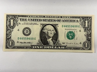 1995 $1 Dollar U.S. Federal Reserve UNC *Web* Note Cleveland fr#1923 SPC1456 - Image 1 of 4