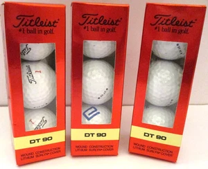 9 BRAND NEW in BOX TITLEIST DT90 GOLFING GOLF BALLS ~ SPORTING EQUIPMENT - Picture 1 of 2