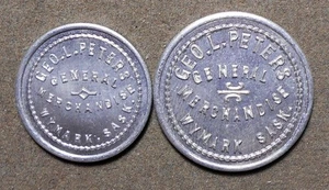 D241 2-Canada: Wymark, Sask., Geo. L. Peters, General Merchandise GF 5-10 Cts - Picture 1 of 2