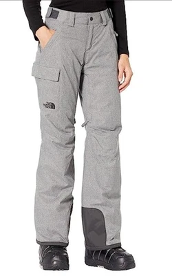 North Face Freedom 保温灰色雪地/滑雪裤大号可调腰 32-34 英寸 — 第 1/4 张图片