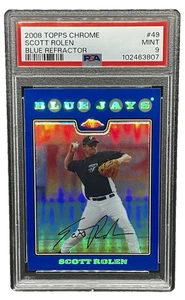 2008 Topps Chrome Scott Rolen Blue Refractor No. 9 | Graded Mint 9 by PSA - Picture 1 of 3