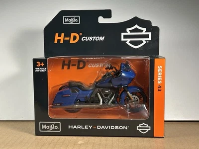 Maisto 1/18 Custom HD 2022 CVO Road Glide “azul” difícil de encontrar Foto 1 de 4