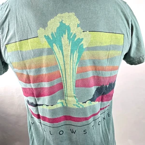 Yellowstone National Park T Shirt Mens Small Green Graphic Tee Comfort Colors - Bild 1 von 8