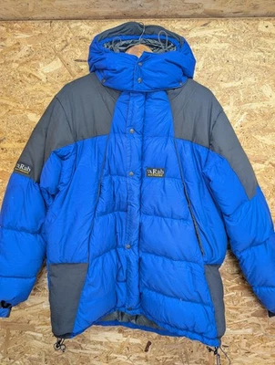 Chaqueta acolchada Rab Extreme Down XL para hombre Summit Down azul gris puffa vintage Y2K Foto 1 de 4