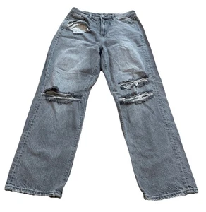 American Eagle Damenjeans Größe 10 Used-Look dunkelgrau - Bild 1 von 5