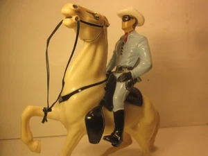 VINTAGE HARTLAND, LONE RANGER W/BOOTS SEMI  REARING  SILVER, COMPLETE 800 SERIES - Bild 1 von 16