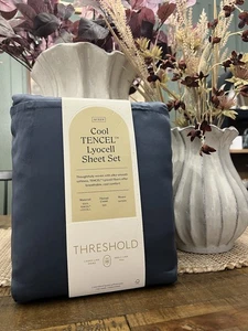 Queen 320 Thread Count Cool TENCEL Lyocell Sheet Set Graphite - Threshold: NEW - Picture 1 of 7