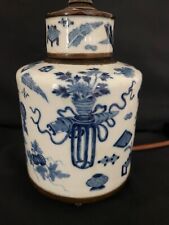 Sweet Antique  Chinese Export Porcelain Tea Caddy Lamp