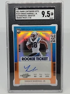 Terrace Marshall Jr. 2021 Optic Contenders ROOKIE RC Auto 17/20 Orange SGC 9.5 - Picture 1 of 3