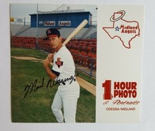 1992 MIDLAND ANGELS MARK WASINGER ROOKIE OFFICIAL 5.5"X5" 1 HOUR PHOTO AUTO