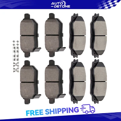 8 Pcs Front Rear Brake Ceramic Pads For Toyota Corolla 2016 FWD 1.8L LE CE Foto 1 de 4