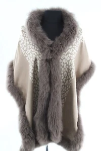 La Fiorentina verführerisches Schal aus 100 % Seide mit Fuchsbesatz - neu mit Etikett - Bild 1 von 7