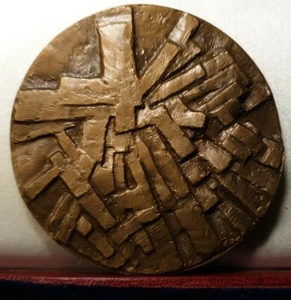 1968 medalla de arte francesa irlandesa Bernard Shaw 68 mm literatura Nobel Irlanda  - Imagen 1 de 2