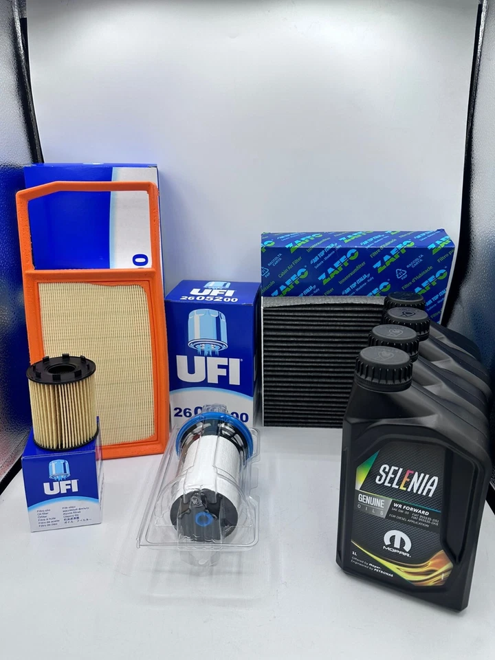KIT TAGLIANDO FIAT  500 X 1.3 MJT 4 FILTRI ORIGINALI E 4 LT SELENIA FORWARD 0W30 - Immagine 1 di 1