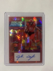 2023 LEAF VIVID FOOTBALL JOSH WHYLE XRC AUTO Orange Crystal SSP# /8 - Picture 1 of 2