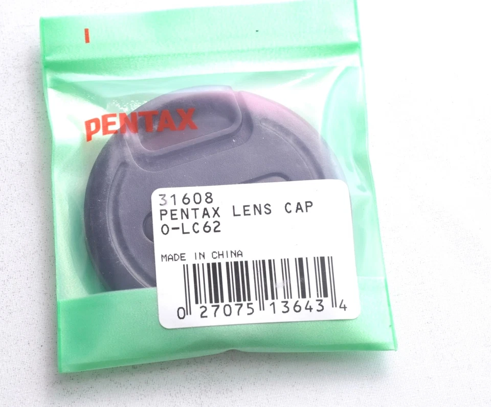 PENTAX OEM-LC62 Front Lens Cap for 62mm Lens *New* - Image 1 of 2