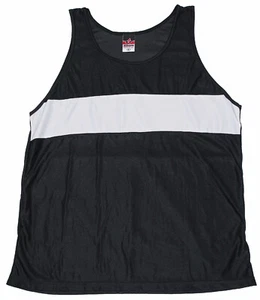 Camiseta sin mangas negra blanca de nailon absorbente para correr de Don Alleson - 2XL para hombre - Imagen 1 de 3