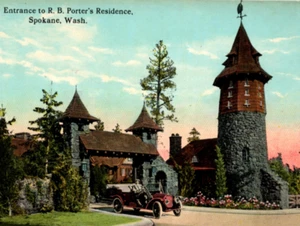 Postal de residencia Spokane WA Washington Porters - Imagen 1 de 3