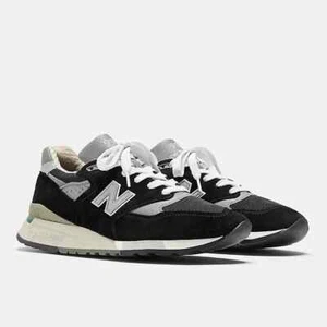 New Balance 998 U998BL Made In USA Men's 11 Black/Silver/Grey Brand New - Picture 1 of 11