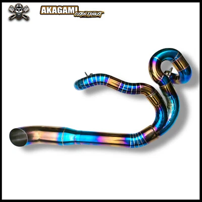 Exahust personalizado para Harley-Davidson Street Rod | azul-oro 2 en 1 acero inoxidable Foto 1 de 4