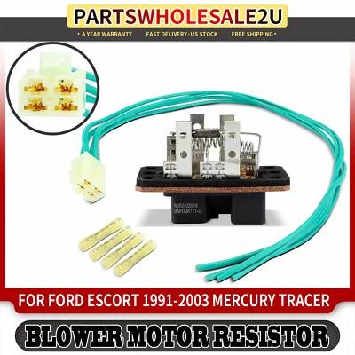 Nueva resistencia de motor soplador de calefacción para Ford Escort 1991-2003 Mercury Tracer hembra Foto 1 de 4