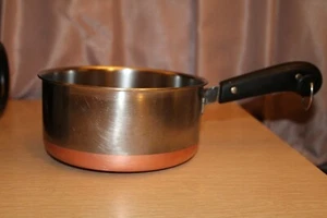 REVERE WARE Soßenpfanne Kupfer plattiert Boden vor 1968 Prozess Patent Riverside 7,25" - Bild 1 von 11
