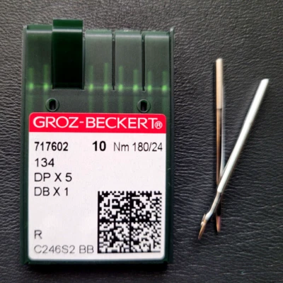 Groz Beckert Nähmaschinennadeln Rundkolben Nadelsystem 134 Nadelstärke 180/24 R - Bild 1 von 2