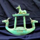 Rare Antique boat the god Anubis the god the dead of Egypt Ancient Egyptian BC