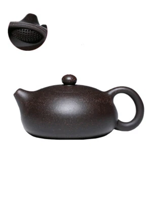 Marked Xishi Tea Pot Real Yixing Zisha Black Galaxy Clay Pot Handmade Ball Holes - Image 1 of 4