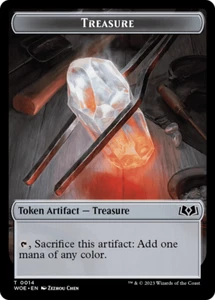x4 Treasure WOE TOKEN MTG 14 TOKEN M/NM 4x - Picture 1 of 1