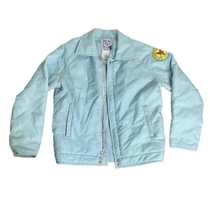 Vintage Herren SKITIQUE Jacke hellblau mit AFA Trail Riders Wildnis Aufnäher Gr. L - Bild 1 von 8