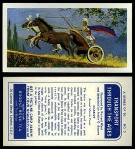 Chariot #5 Transport Through The Ages 1966 Brooke Bond Card - Picture 1 of 1