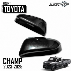 Fit Toyota Pair LR Side Wing Mirror Cover Carbon For Hilux Champ 24-25 Premium - Picture 1 of 8