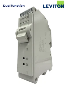 1 Stück Leviton Schutzschalter LB120-DFT 20 A 1-polig 120V Dual AFCI/GFCI, thermisch magnetisch, - Bild 1 von 11