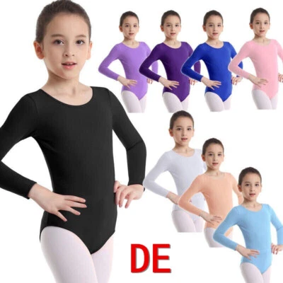 DE ranrann Mädchen Body Langarm Gymnastikanzug Ballett Trikot Ballettanzug Sport - Bild 1 von 4
