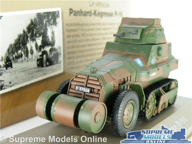 PANHARD KEGRESSE P-16 TANK MODEL 1:43 SIZE MILITARY ARMY GREEN ATLAS IXO 1940 T3 - Image 1 of 4
