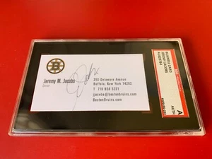Jeremy M. Jacobs Boston Bruins Business Card Signed Auto SGC Certified - Picture 1 of 3